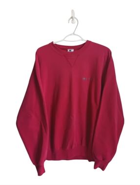 Vintage 90's Champion Men’s Crewneck Sweatshirt - Crimson Red XL Streetwear